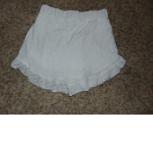 Womens Eyelet Shorts SO White Knit Large Lightweight Elastic Waist Jr Girls - Picture 5 of 5